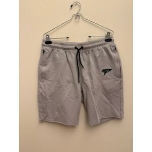 Physiq Apparel Mens Grey Athletic Sweat Shorts Size Large Gym Workout